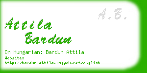 attila bardun business card